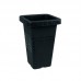 Vaso plastico grego quadrado preto 4,5L - Plasmont - 19x19x27cm