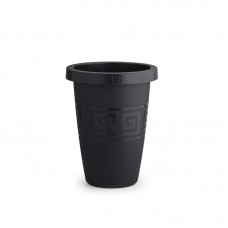 94706 - Vaso plastico grego redondo preto 14,5L - Plasmont - 28x35x28cm 