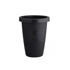 94715 - Vaso plastico grego redondo preto 5L - Plasmont - 21x27x21cm 