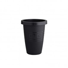 94718 - Vaso plastico grego redondo preto 7,5L - Plasmont - 24x31x24cm 