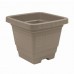 VASO PLAST QUADRADO GG 18L AREIA P*0