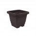 Vaso plastico quadrado cafe P 2,1L - Plasmont - 17,5x14,5x14,7cm