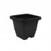 Vaso plastico quadrado preto P 2,1L - Plasmont - 17,5x14,5x14,7cm