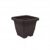 Vaso plastico quadrado cafe PP 350ml - Plasmont - 12,5x12,5x9,4cm