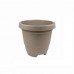 Vaso plastico redondo areia PP 650ml - Plasmont - 13,3x13,3x9,8cm