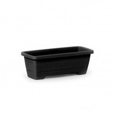 94807 - Vaso plastico retangular preto G 7L - Plasmont - 45,3x18,5x14,8cm