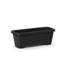 94810 - Vaso plastico retangular preto GG 17,5L - Plasmont - 58x23x20cm