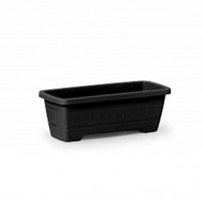 94813 - Vaso plastico retangular preto M 3L - Plasmont - 34,5x14,9x12,5cm