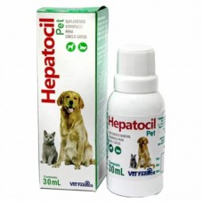 94842 - Suplemento vitaminico hepatocil pet 30ml - Vet Farmos - para cães e gatos