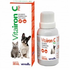 94846 - Suplemento vitaminico vitairon C pet 30ml - Vet Farmos - para cães e gatos