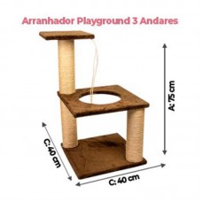 95383 - ARRANHADOR SISAL 3 ANDARES PLAYGROUND P*0